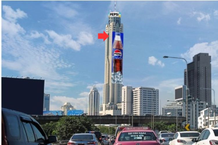 Baiyoke Tower II (Side 1), Bangkok, Ratchathewi, Bangkok