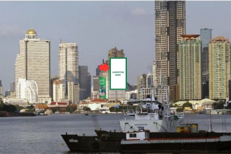 1 Panel Vertical Building Wrap Billboard at Sathorn Unique Tower (Position 3), Bangkok, Yan Nawa, Bangkok