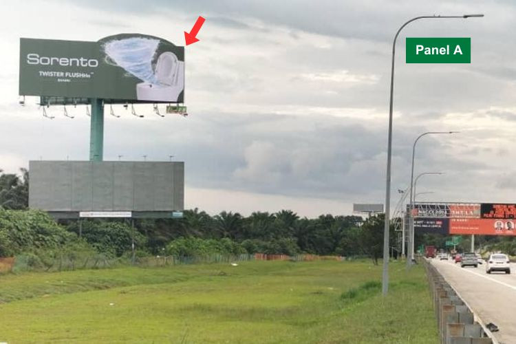 1 Sided Horizontal Unipole Billboard at KLIA Expressway KM A1.2, Dengkil, Selangor