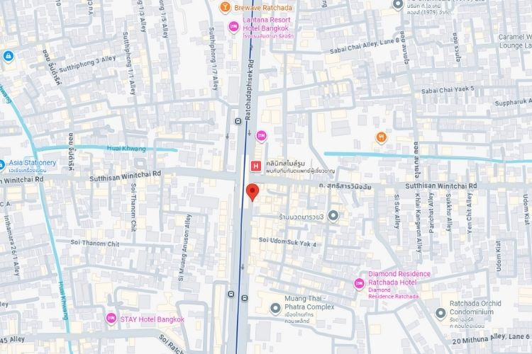 Ratchadaphisek Road near Suthisan Intersection, Huai Khwang, Bangkok