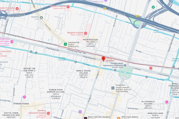 Phetchaburi Road, North Thonglor Intersection, Huai Khwang, Bangkok