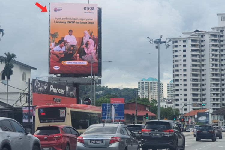 1 Panel Vertical Digital Screen Billboard at Jalan Kelawai, George Town, Penang (near Sunrise Tower)