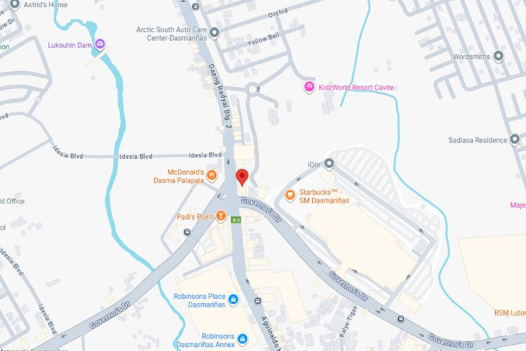 Map - Horizontal Rooftop Billboard at Emilio Aguinaldo Highway cor. Governor’s Drive, Pala-Pala, Dasmarinas, Cavite (Nearby SM Pala-Pala & Robinsons Pala-Pala)