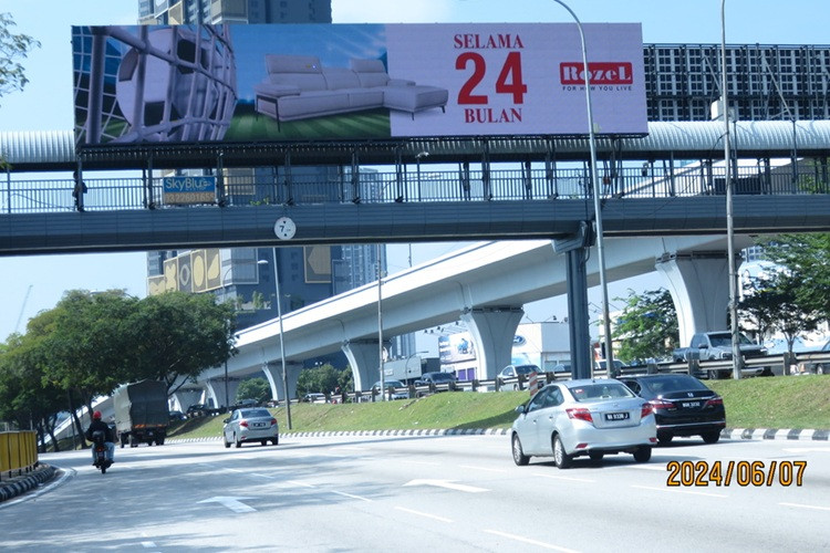 2 Panel Digital Overhead Bridge Billboard at Jalan Cheras, Kuala Lumpur