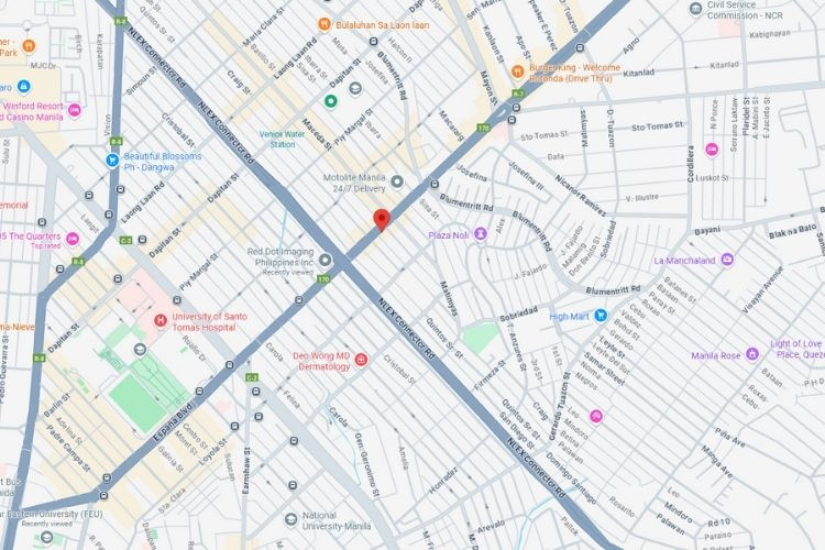 Map - Rooftop Billboard at Craig St. cor España Blvd, Manila, Metro Manila (near railway)