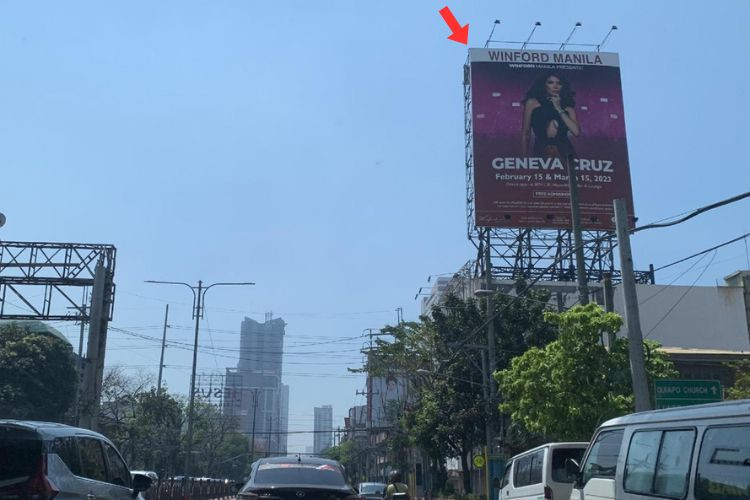 1 Sided Vertical Rooftop Billboard at España Boulevard cor. Prudencio St., Manila, Metro Manila (towards UST & Quiapo)