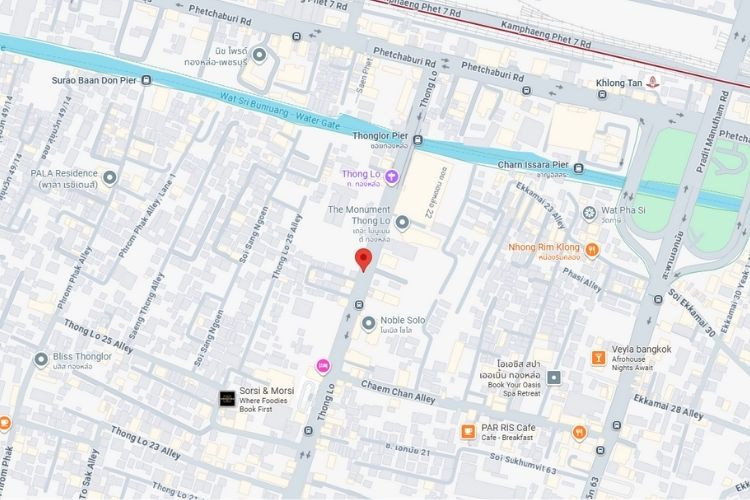 Thonglor Road, Watthana, Bangkok (near Camillian Hospital)