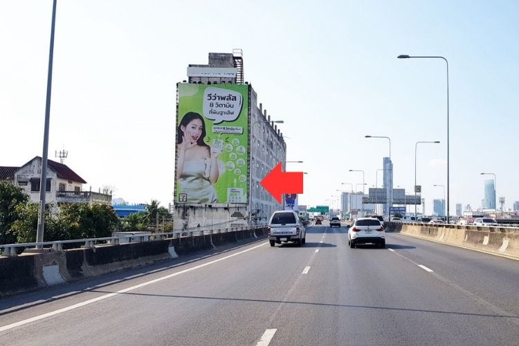 Expressway Stage 2, Bangkok, Bang Kho Laem, Bangkok Before the entrance to Chan Road. left