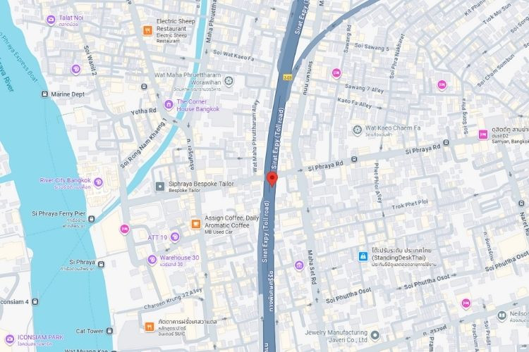 Sirat Expressway, Bangkok, Bang Rak, Bangkok (Heading towards Silom Road)