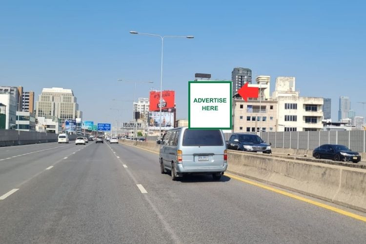 1 Panel Classic Billboard Billboard at Sirat Expressway, Bangkok, Pathum wan, Bangkok Phase 2 Expressway, Hua Lamphong (Outbound)