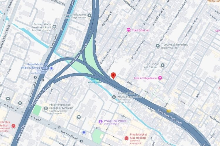 Sirat Expressway, Bangkok, Phaya Thai, Bangkok (Monument Section)In front of the Chatuchak - Ratchavipha District Office (Vibhavadi Tollway)