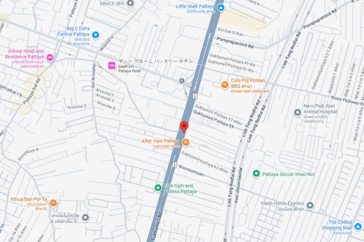 Sukhumvit Central Pattaya Road, Bang Lamung, Chon Buri Arrival in Bangkok before going down the tunnel.(Sea Side International Consulting Engineers Co., Ltd.)