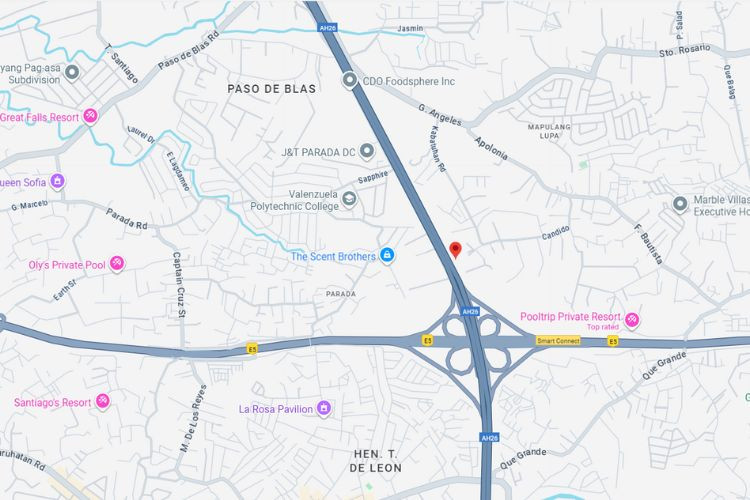 Map - Horizontal Rooftop Billboard at 2077 Candido, Valenzuela, Metro Manila (Northbound-facing, Near Smart Connect Interchange)