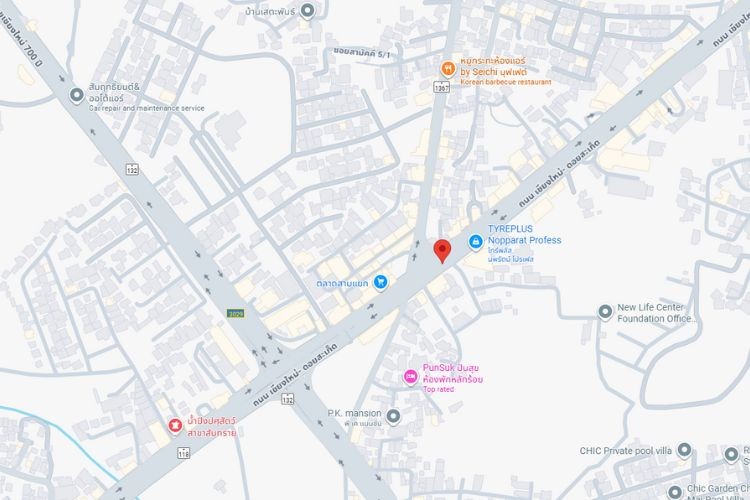 San Sai Noi, San Sai, Chiang Mai At the intersection of San Sai Market, Chiang Mai-Doi Saket Road