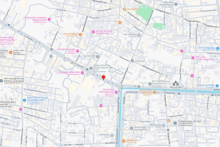 Huay Kaew Road, Chiang Mai, Chiang Mai before Chiang Mai Ram Hospital.