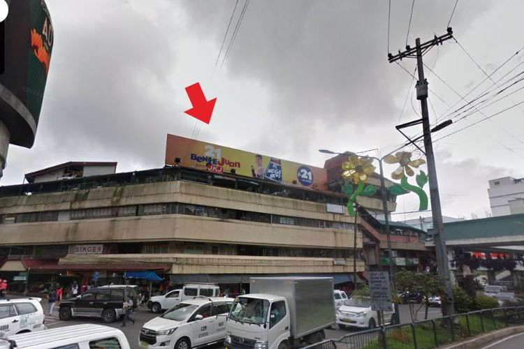 Horizontal Rooftop Billboard at Maharlika Bldg. Cor. Abanao Street, Baguio, Benguet (Nearby Abanao Square, Day View)