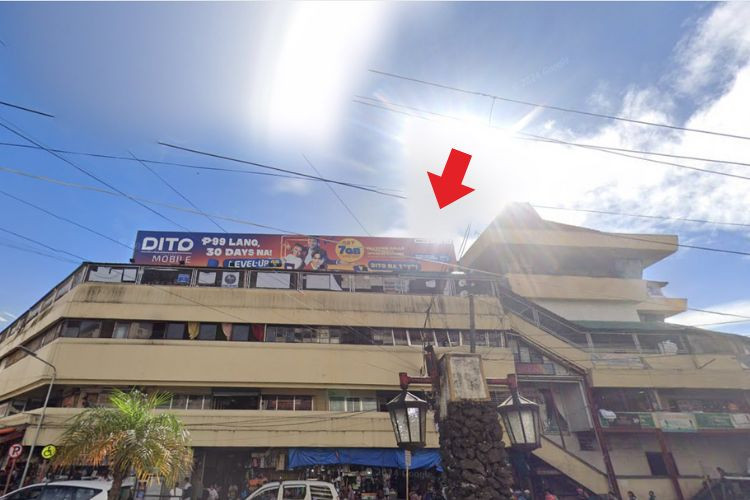 Horizontal Rooftop Billboard at Maharlika Bldg. Cor. Abanao Street, Baguio, Benguet (Nearby Abanao Square, Day View)