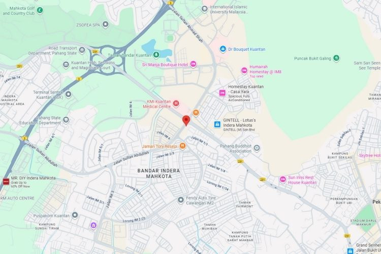 Map - Free Standing Billboard at Jalan Sultan Abdullah, Bandar Indera Mahkota, Kuantan, Pahang