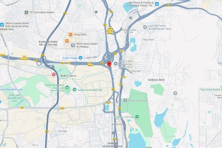 Map - Horizontal Unipole Billboard at Setiawangsa Pantai Expressway (SPE) / East-West Link, Kuala Lumpur