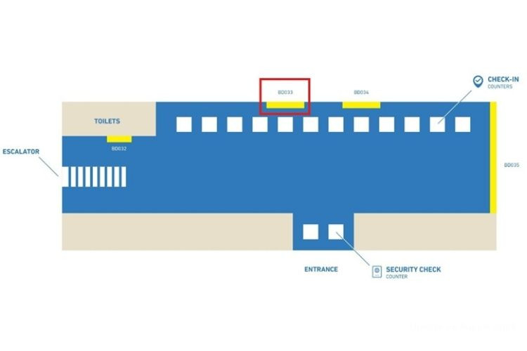 Map - Horizontal Lightbox Billboard at Bacolod - Silay Airport, Silay, Negros Occidental (Check-in Counter [A])