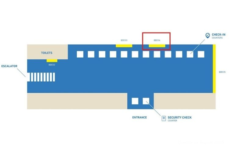 Map - Horizontal Lightbox Billboard at Bacolod - Silay Airport, Silay, Negros Occidental (Check-in Counter [B])