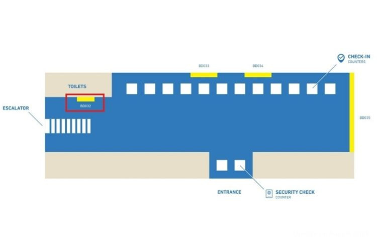 Map - Horizontal Lightbox Billboard at Bacolod - Silay Airport, Silay, Negros Occidental (Check-in Counter to Pre-Departure)
