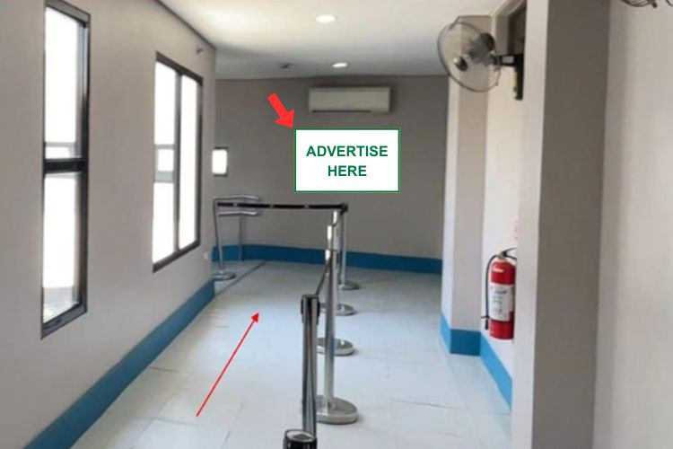 1 Panel Horizontal Wall Sticker Billboard at Caticlan Airport, Malay, Aklan (Domestic Departure Wing A - Security Check)