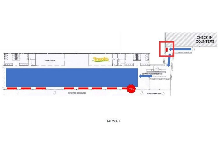 Map - Horizontal Wall Sticker Billboard at Caticlan Airport, Malay, Aklan (Immigration Hall [2&3])