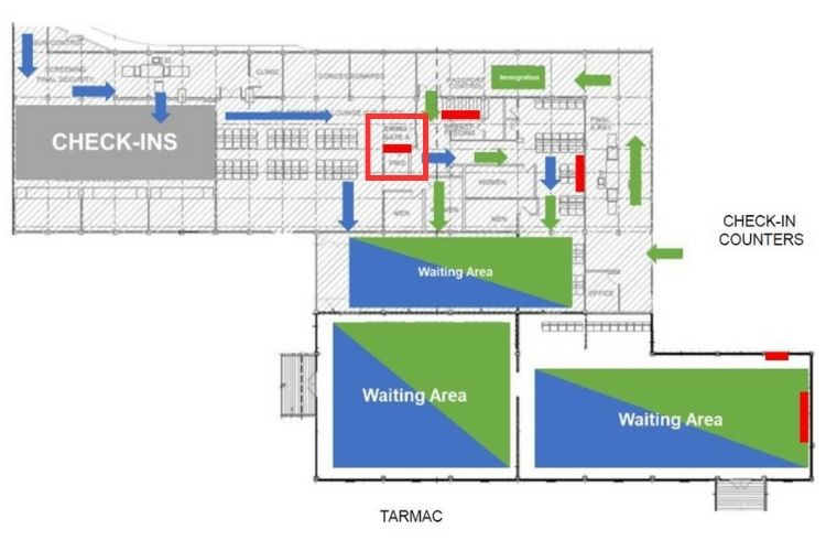 Map - Horizontal Wall Sticker Billboard at Caticlan Airport, Malay, Aklan (Domestic Departure Wing B)