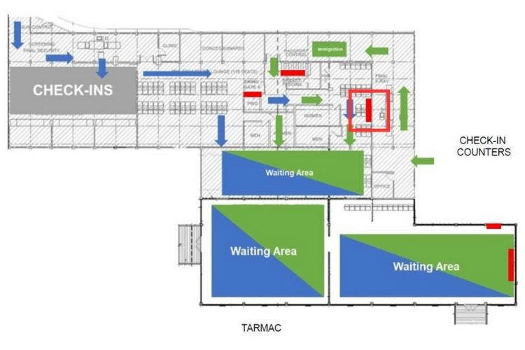 Map - Horizontal Wall Sticker Billboard at Caticlan Airport, Malay, Aklan (Domestic Departure Wing B)