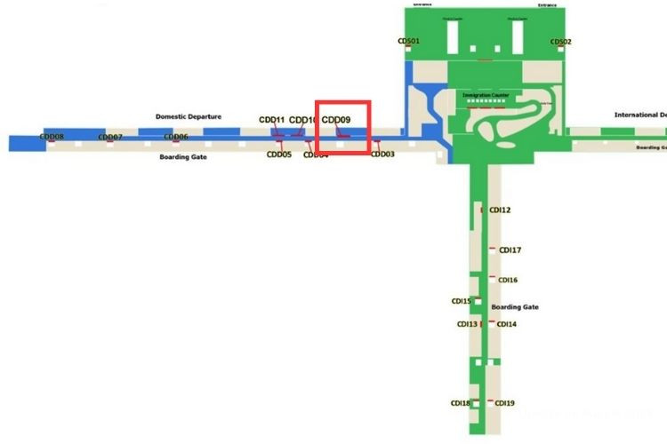 Map - Horizontal Lightbox Billboard at Clark Airport, Angeles, Pampanga (Domestic Departure Pre Boarding Gate)