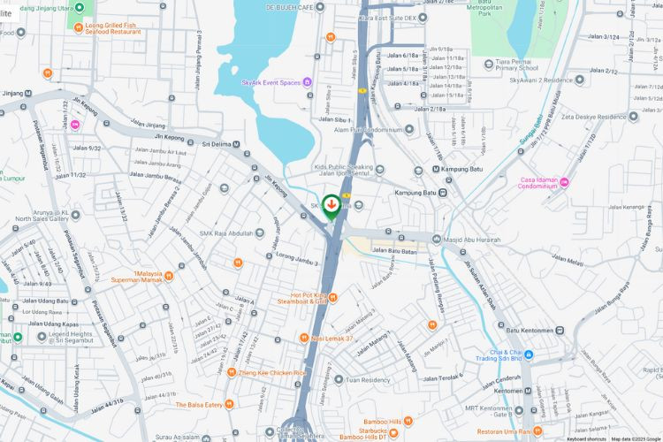 Map - Vertical Minipole Billboard at Bulatan Kepong / Jalan Kepong, Kuala Lumpur