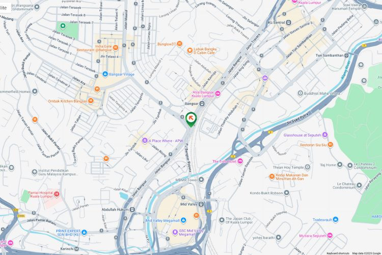 Map - Overhead Bridge Billboard at Jalan Bangsar, Kuala Lumpur (near Bangsar LRT Station)