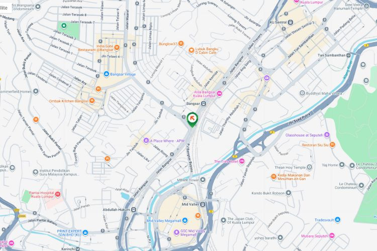 Map - Overhead Bridge Billboard at Jalan Bangsar, Kuala Lumpur (opposite Dataran Maybank)