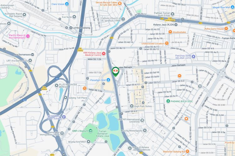 Map - Vertical Minipole Billboard at LDP Highway, Petaling Jaya, Selangor (opposite Paradigm Mall)