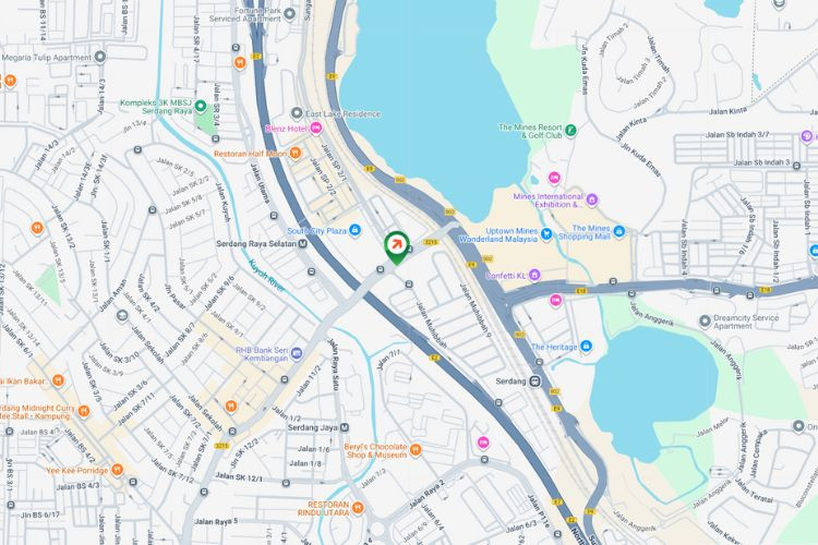 Map -  Free Standing Billboard at Jalan Puchong, Puchong, Selangor (near Taman Kinrara)