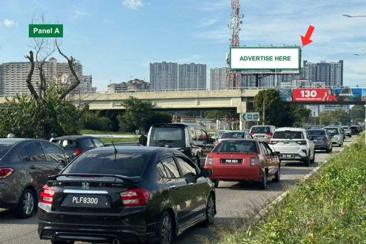 2 Sided Horizontal Unipole Billboard at Jalan Tun Dr Lim Chong Eu, Gelugor, Penang