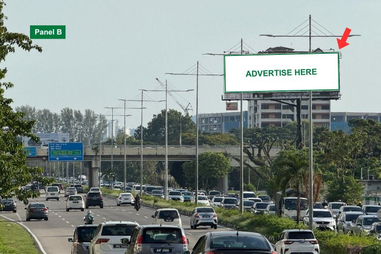 Horizontal Unipole Billboard at Jalan Tun Dr Lim Chong Eu, Gelugor, Penang