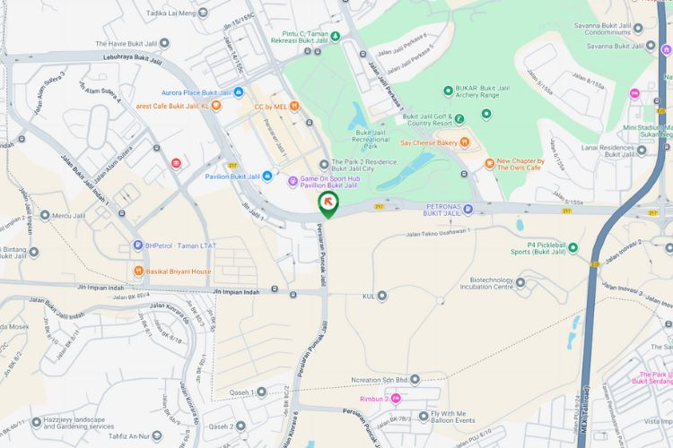 Map - Vertical Minipole Billboard at Pavilion 2 Bukit Jalil, Lebuhraya Bukit Jalil, Kuala Lumpur