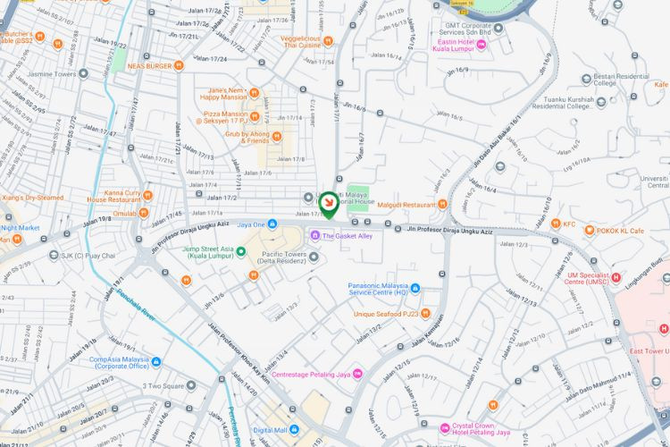 Map - Vertical Minipole Billboard at Jalan Universiti / Jalan Profesor Diraja Ungku Aziz, Petaling Jaya, Selangor (infront Columbia Asia Hospital, near Jaya One)