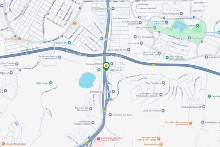 Map - Free Standing Billboard at LDP Highway, Petaling Jaya, Selangor (after Penchala Toll Plaza [B])