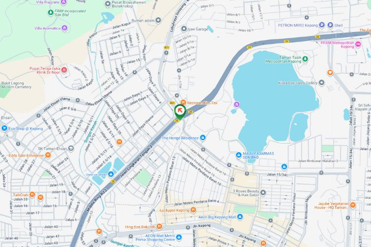 Map - Free Standing Billboard at Jalan Sungai Buloh-Selayang, Semenyih, Selangor (to Kepong)