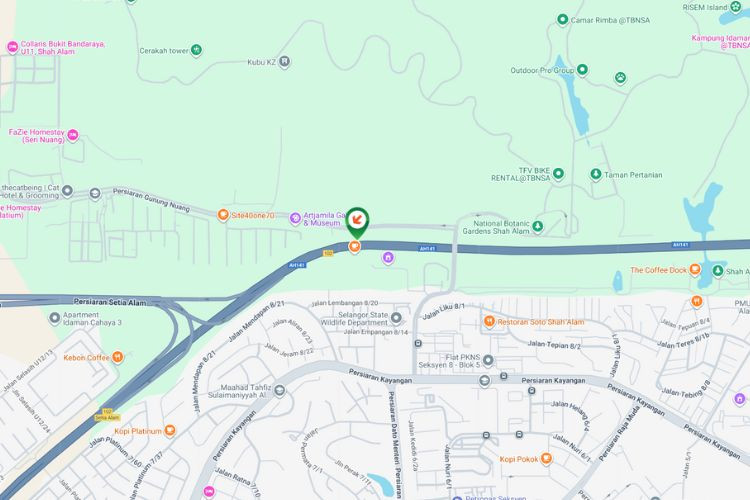 Map - Free Standing Billboard at NKVE Bukit Raja / Setia Alam, Shah Alam, Selangor (from Klang)