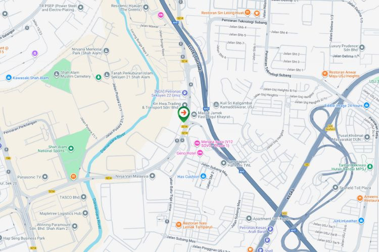 Map - Free Standing Billboard at Persiaran Jubli Perak, Shah Alam, Selangor (near Mapletree Logistic Hub)