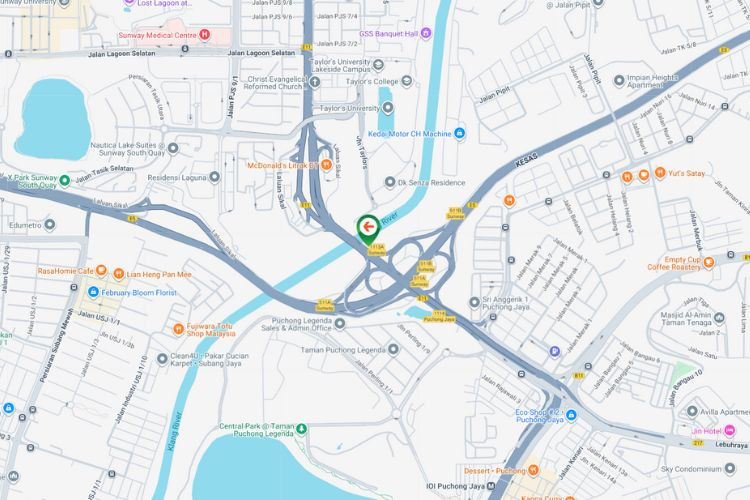 Map - Free Standing Billboard at LDP Sunway toll Plaza / Puchong, Subang Jaya, Selangor (to Puchong)