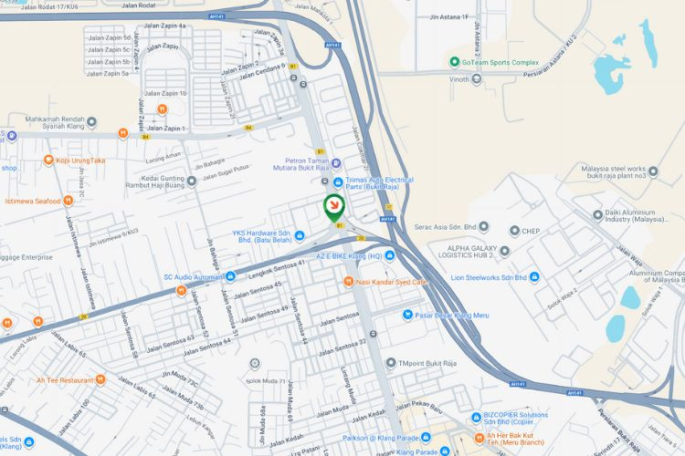 Map - Free Standing Billboard at Jalan Meru / Setia Alam, Klang, Selangor (towards Columbia Asia Hospital - Klang [A])