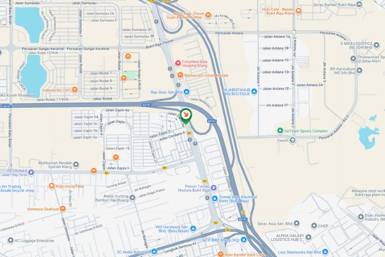 Map - Free Standing Billboard at Jalan Meru / Setia Alam, Klang, Selangor (near Shapadu Highway)