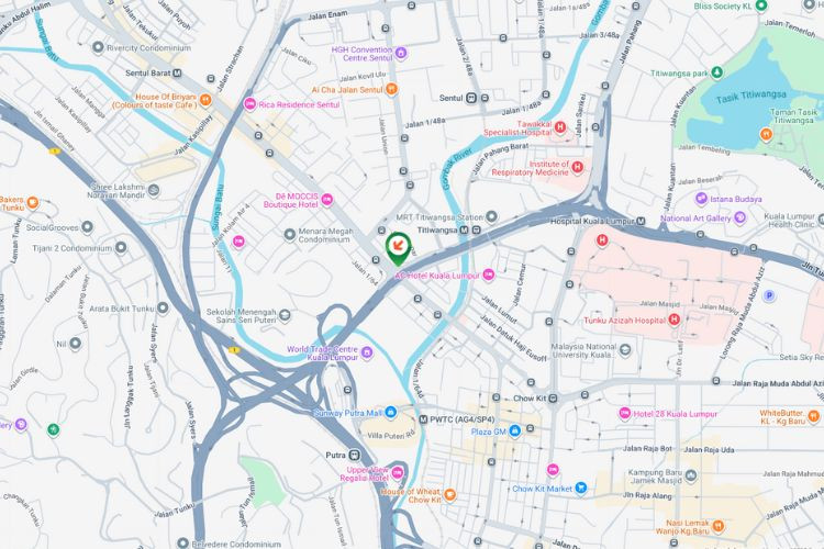 Map - Vertical Minipole Billboard at Jalan Sultan Azlan Shah, Kuala Lumpur