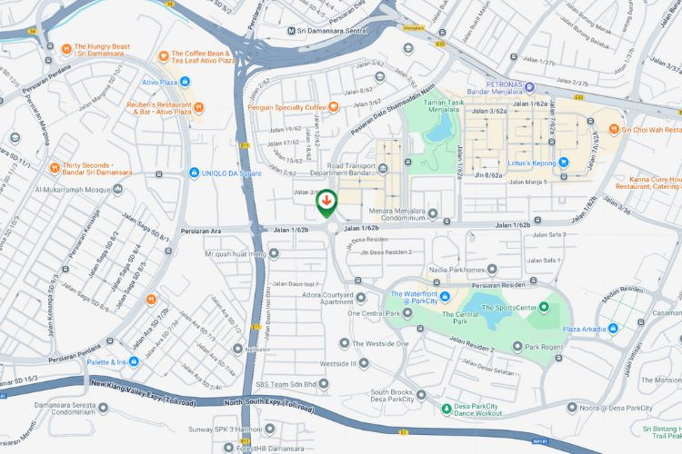 Map - Vertical Minipole Billboard at Bandar Manjalara Roundabout, Kuala Lumpur (Desa ParkCity)