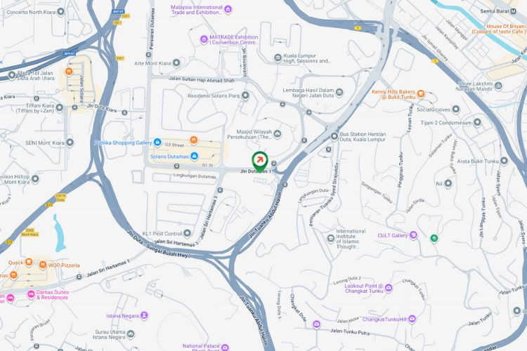 Map - Vertical Minipole Billboard at Jalan Dutamas 1, Publika, Kuala Lumpur